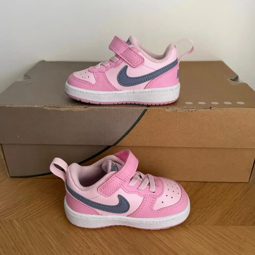 Nike Court Borough Low ‘Pink/Grey’ Toddler Sneakers- SZ 5 C